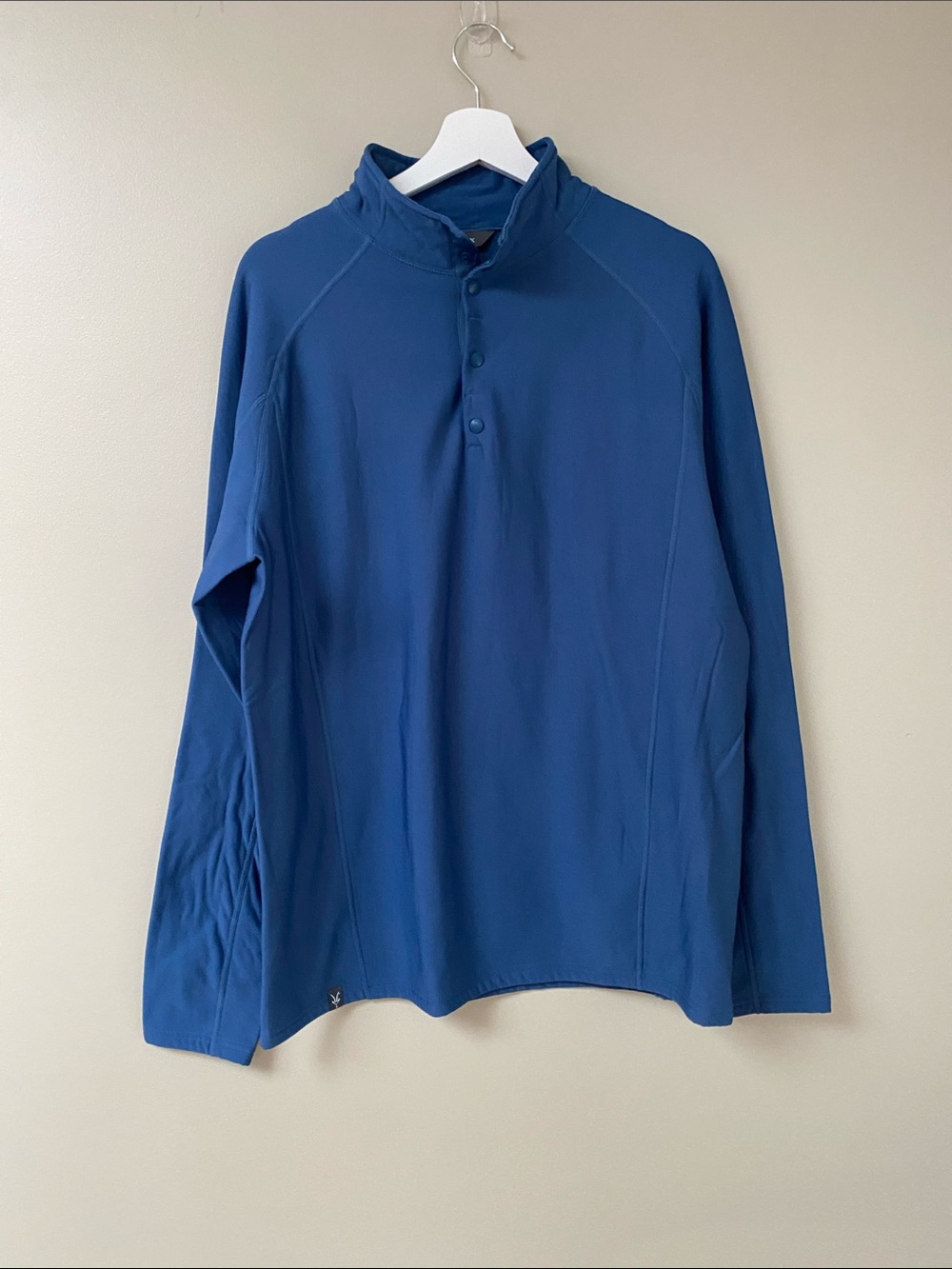 ibex Merino Wool Fleece Quarter Snap Front Pullover large